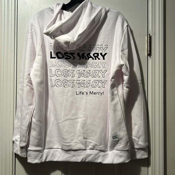 🔥NWOT Unisex White Black Logo Sweatshirt Hoodie Size XXL - Picture 7 of 16